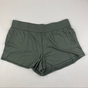 Athletic Works Shorts Womens XXL Green Elastic Waist Pockets